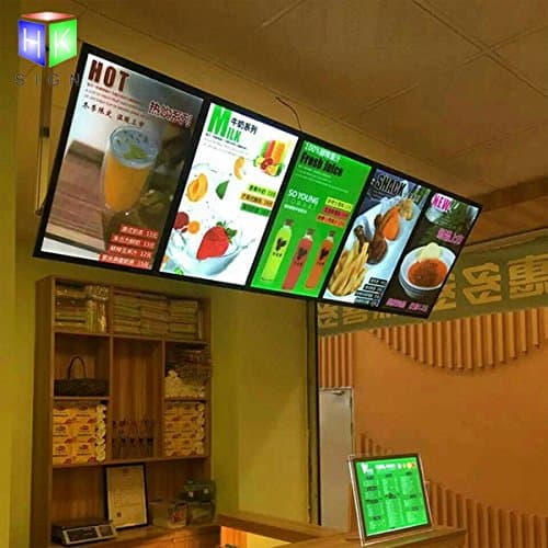 Aluminum Magnetic Led Menu For Sidework Signs With Fast Food Advertising Display