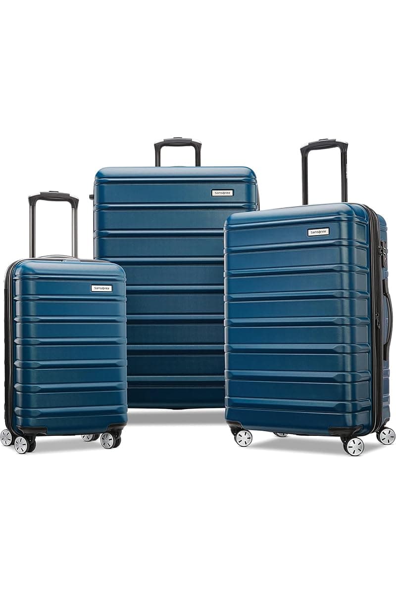 Omni 2 Hardside 3 Piece Set - Includes Global Carry-On, Medium, & Large Checked Suitcases - 360° Dual Spinner Wheels - Integrated TSA Lock & Expansion - Amazon Exclusive - Lagoon Blue