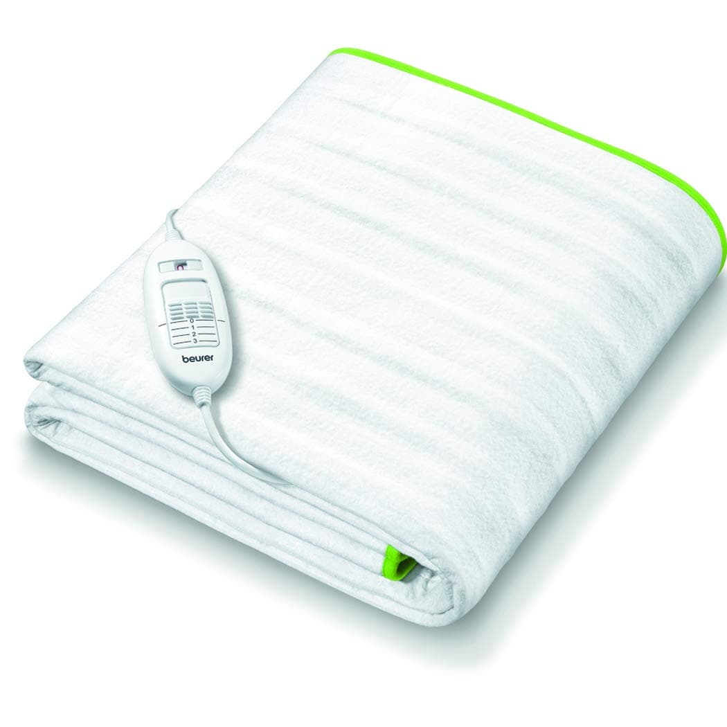 Beurer fleece TS15 Ecologic+ Heated Underblanket|Single Electric Blanket with Elastic Straps for a Non-Slip fit it to Your Mattress|Machine Washable|Soft and Breathable|Size 152x72cm| TC - 100