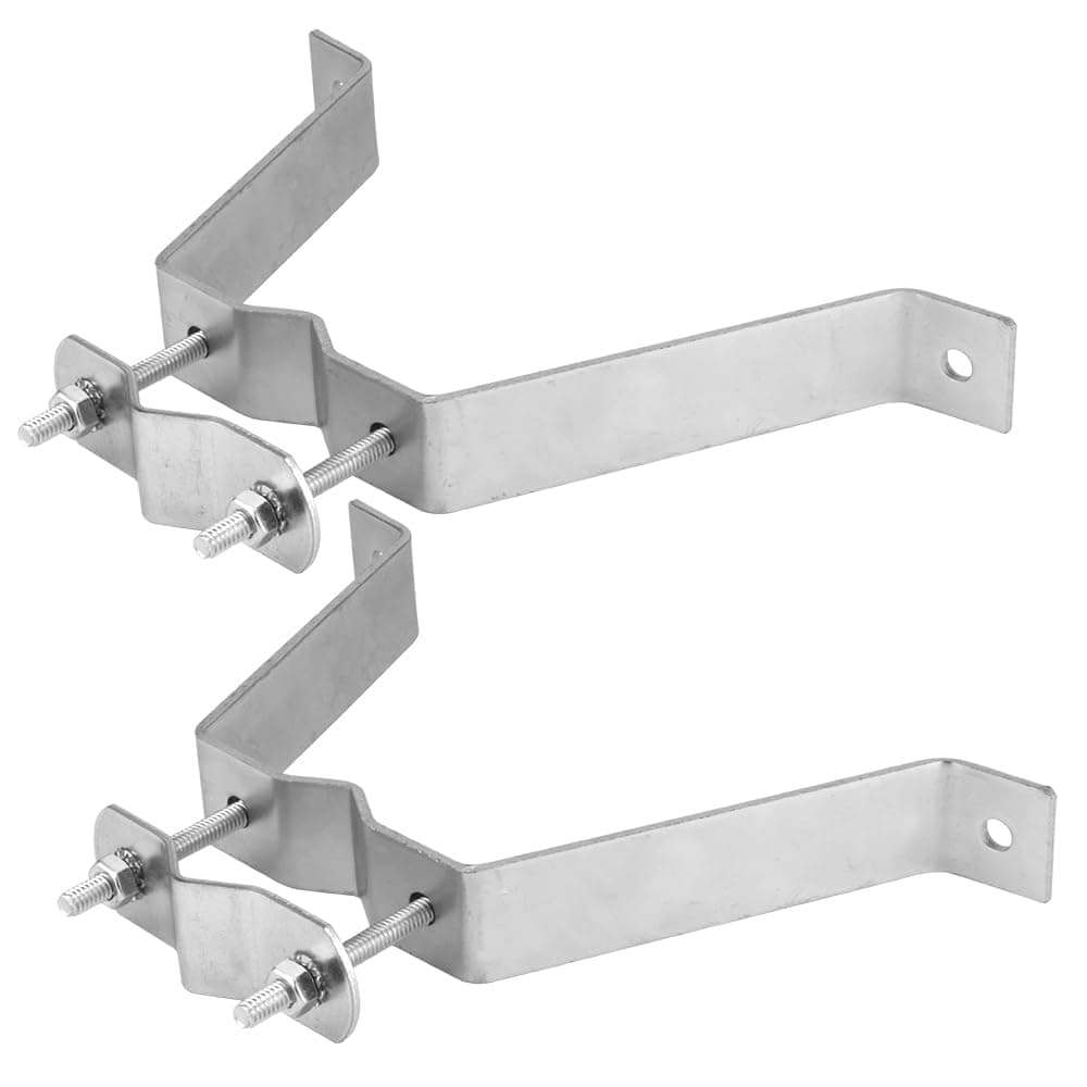 Skywalker 4” Heavy-Duty Wall Mount Pair for TV Antenna Mast with (2) Brackets & Lag Bolts