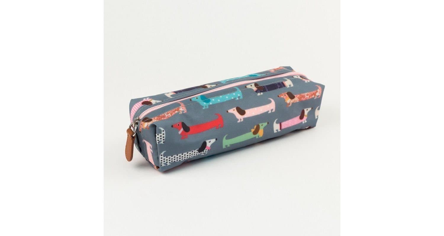 Go Stationery Sausage dog pencil case grey