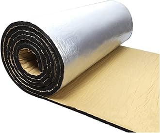 AUCELI Car Sound Deadening Mat, 197 mil (5mm) 5.4 sqft Automotive Foam Sound Deadener, Heat Insulation and Vibration Dampening Material, Noise Barrier Muffler for Vehicle Hood, Trunk, Door, Roof