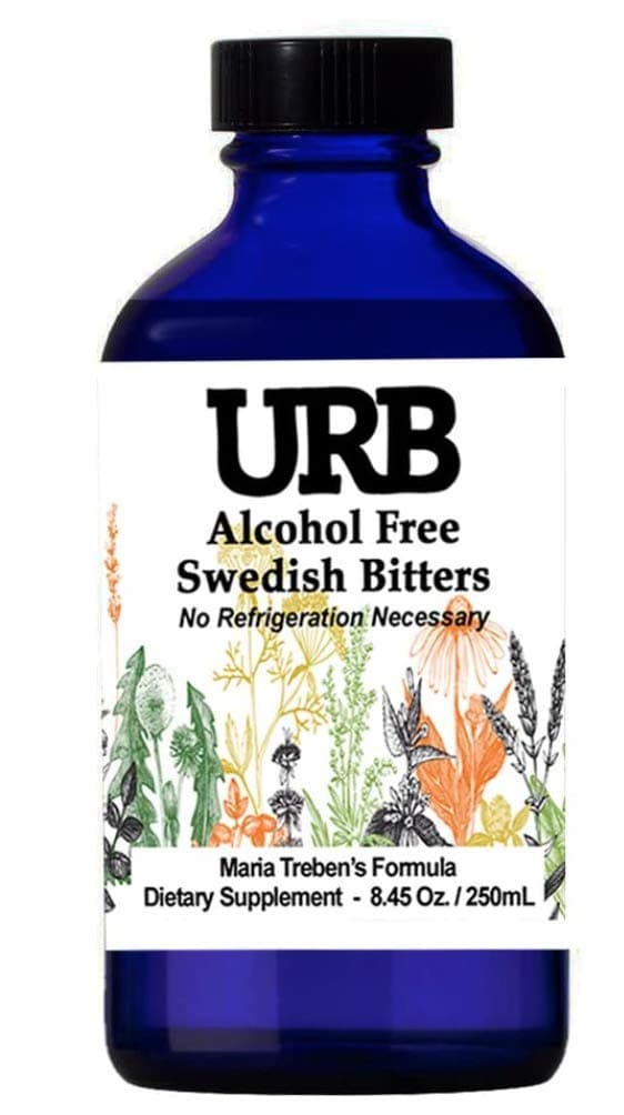 URB Swedish Bitters 8.45 oz (250 ml) Maria Treben's Formula Made with URB Water- Alcohol Free with a mild bitter taste
