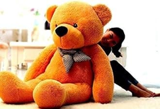 Toys Very Soft Lovable/Fluffy/SpongyHuggable Cute Teddy Bear with Neck Bow for Girlfriend/Birthday Gift/Boy/Girl/Valentine/Anniversary (Brown, 5 Feet)