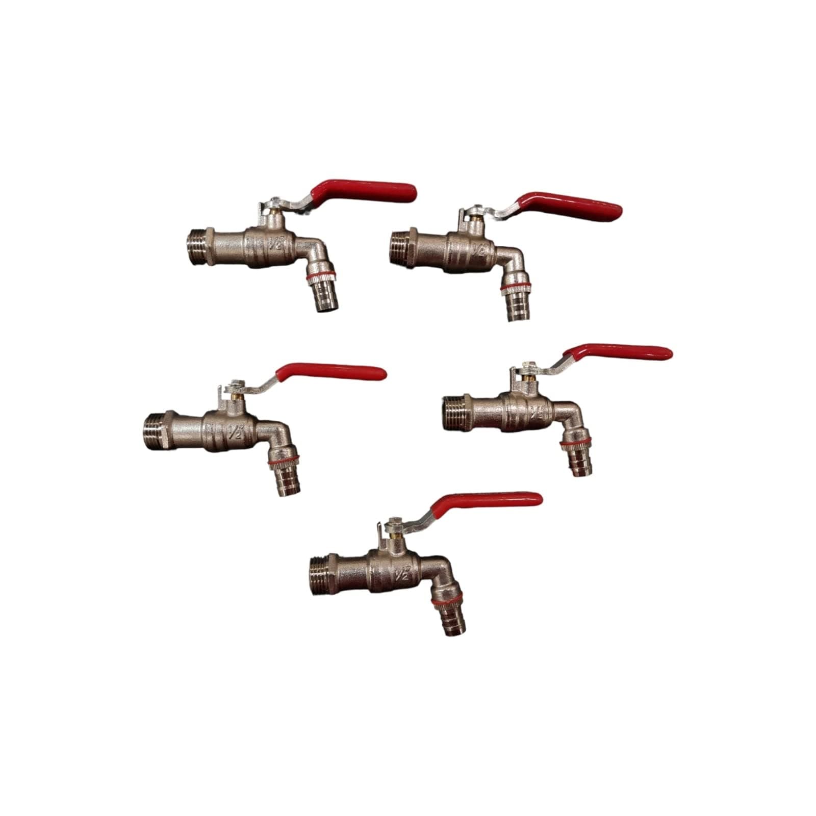 SOLTAIREJACO Brass Nozzle bib Cock/nozzle handle Valve Taps with Handle Hose Pipe Connection for Outside Gardening,Watering, Car & Bike Washing, Public Utilities, Laundry Pools 1/2 Inch (2 pcs)