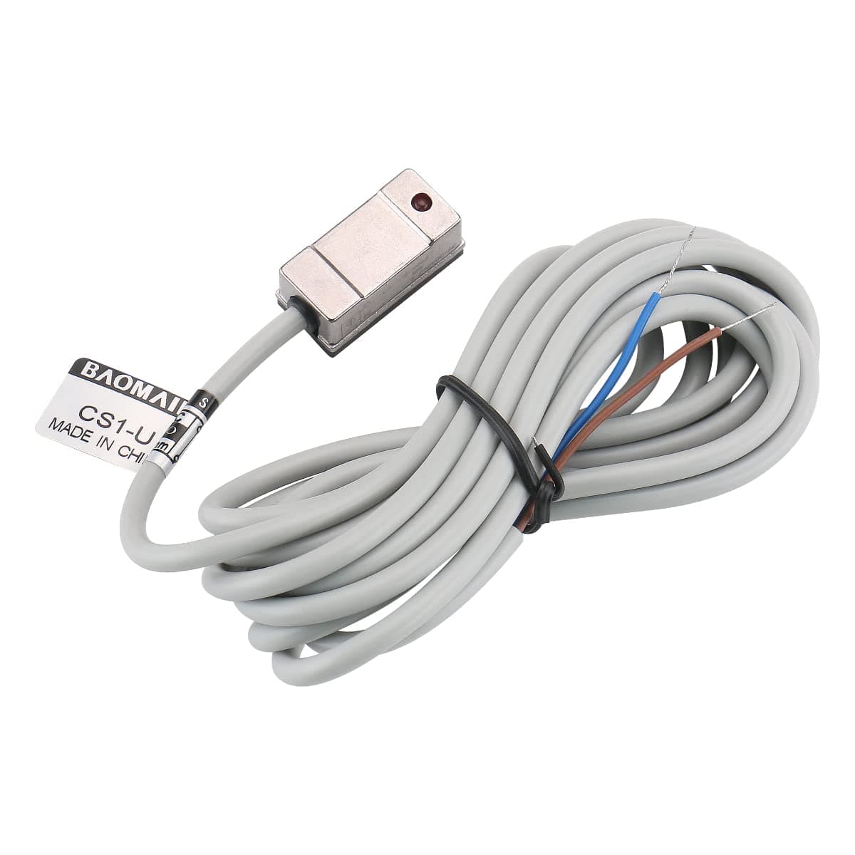 Baomain Air Cylinder Magnetic Sensor Switch CS1-U NO DC10-30V 200mA with Red LED Indicator