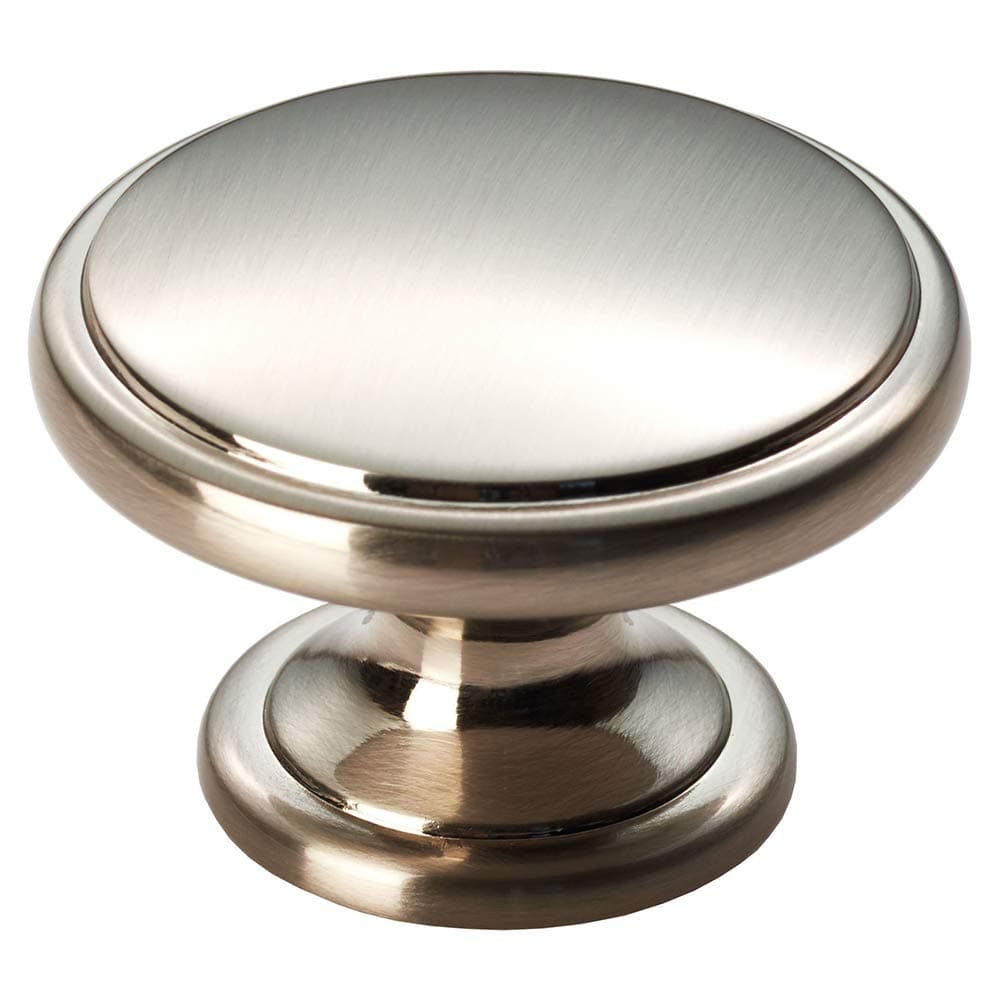 Fingertip Design OXFORD Cabinet Cupboard Door Pull KNOB 38mm Diameter (Satin Nickel)