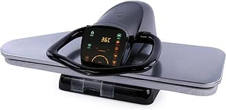 34" Large Steam Iron Press with LED Touch Screen, 1800W Steam Press with 5 Fabric Settings Language Conversion and Voice Prompts, Iron Press with Spray Bottle and Press Pad for Home Business