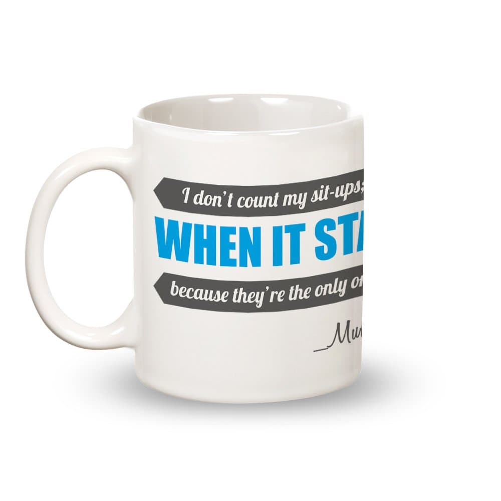 Posterboy 'Muhammad Ali Quote' Round Ceramic Mug (8 cm x 8 cm x 9.5 cm, 350ml)