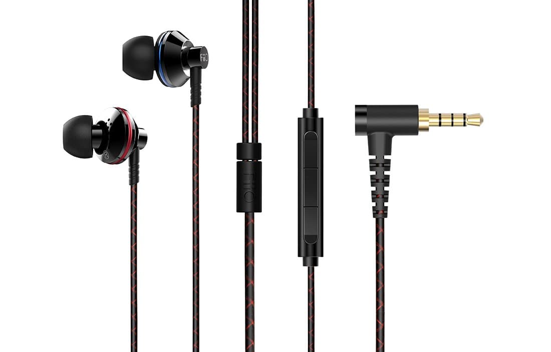 FiiO EX1ii 2nd Generation Aerospace Titanium Diaphragm in Ear Monitors - Black