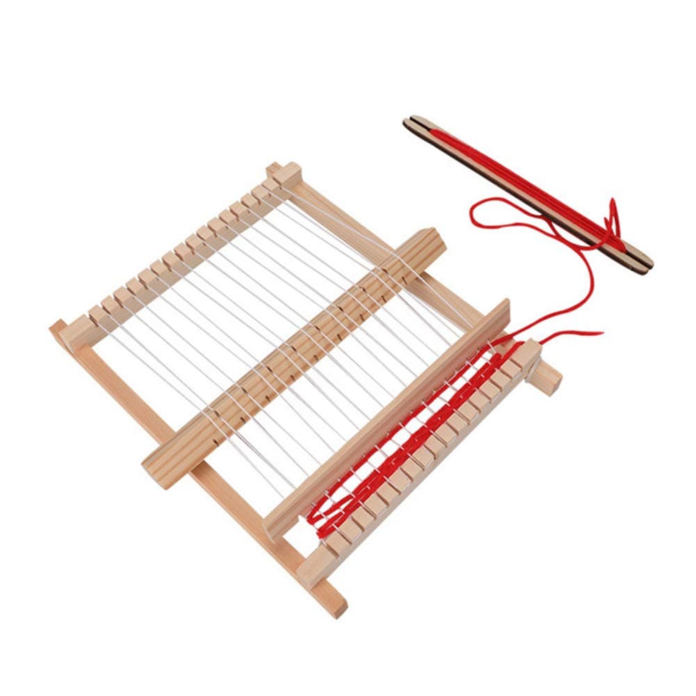 Sinnper Wooden Multi-Craft Weaving Loom Kit Knitting Tool Kit Hand-Knitted Machine DIY Homemade Loom Hand Knitting Machine Children Educational Toy