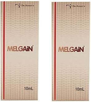 Melgain Lotion for Vitiligo/White Patches: Decapeptide : Stimulates Pigmentation 10ml (Pack OF 2) - With Express Shipping