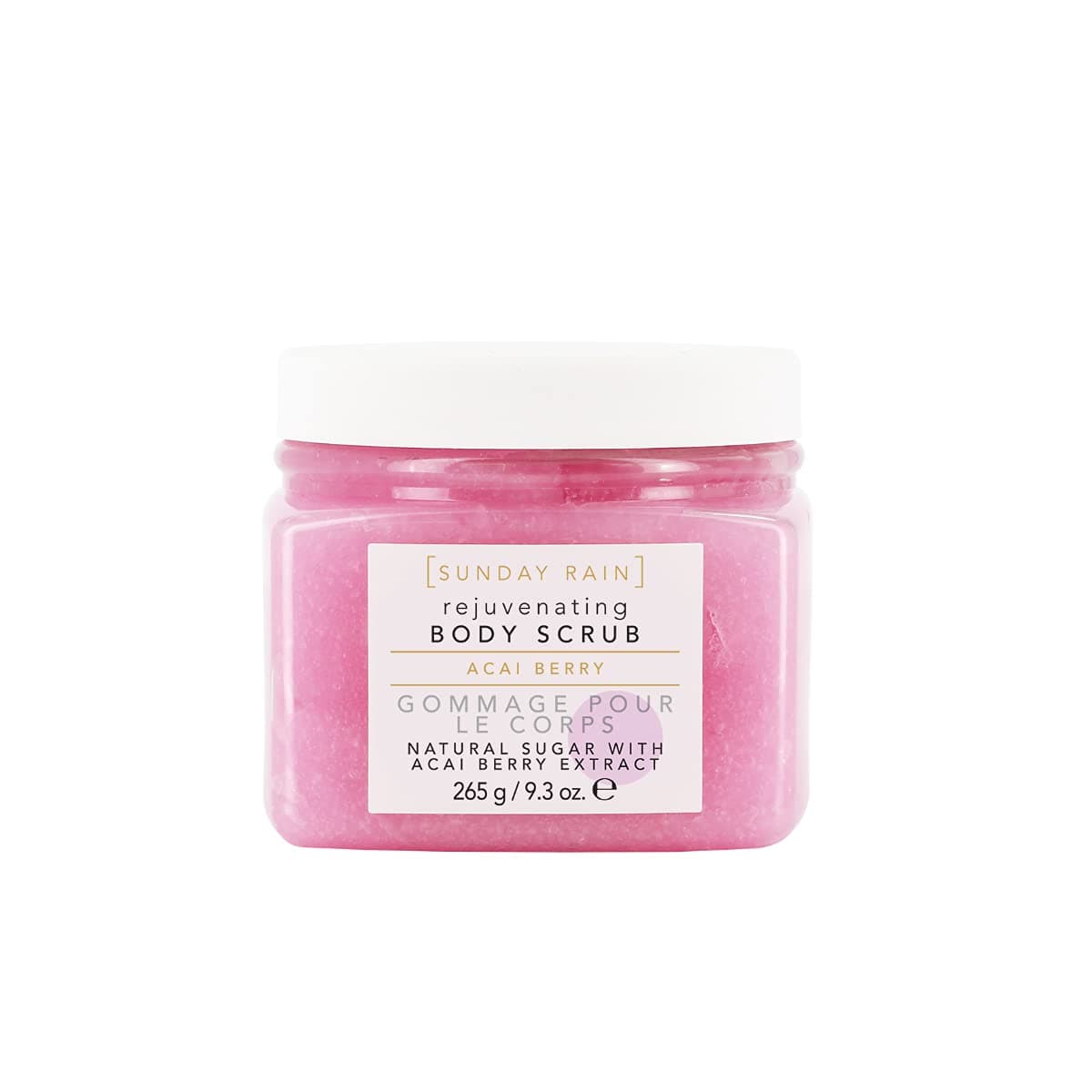 Scrub Away Brightening Body Scrub for Extra Smooth & Soft Skin, Vegan & Cruelty-Free with Vitamin Rich Acai Berry Extract, 265g