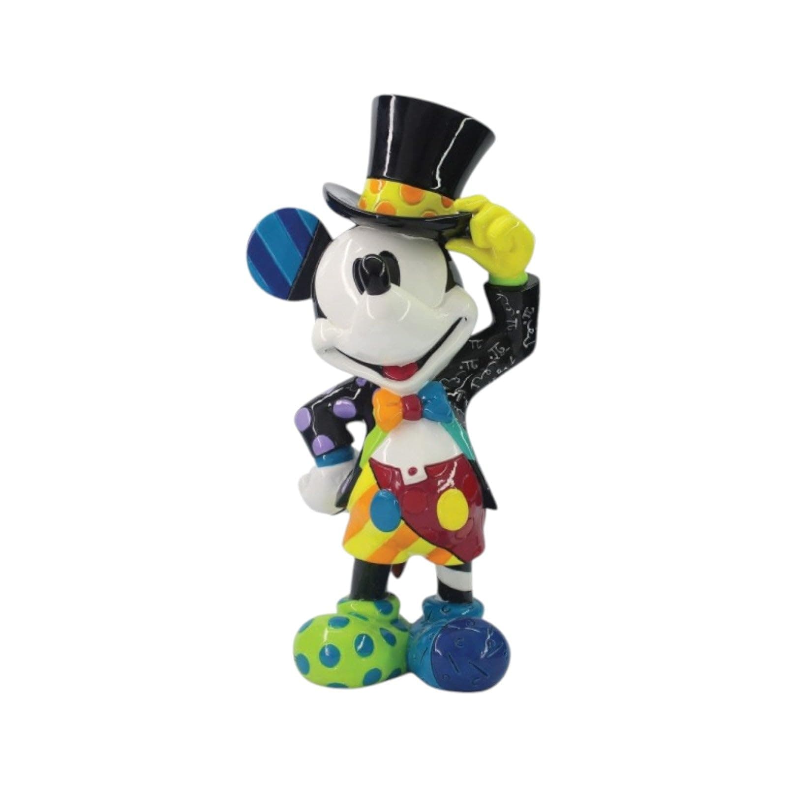 Enesco Disney by Britto Top Hat Mickey Mouse Figurine, 8.07 Inch, Multicolor