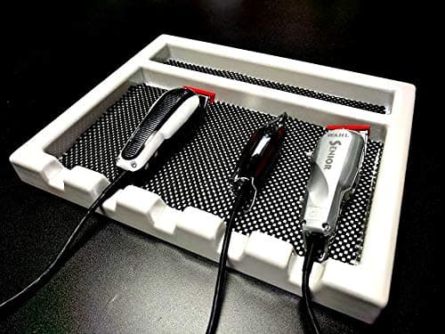 Salon Barber Clipper Table Top Tray w/ 5 Notches in (Mother of Pearl) + Free YS Park Chignon Clips