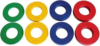 Ader Fractional Olympic Plates 1/4,1/2,/3/4,1.0Kgs (.55, 1.1, 1.65, 2.2LBs)4 Pairs