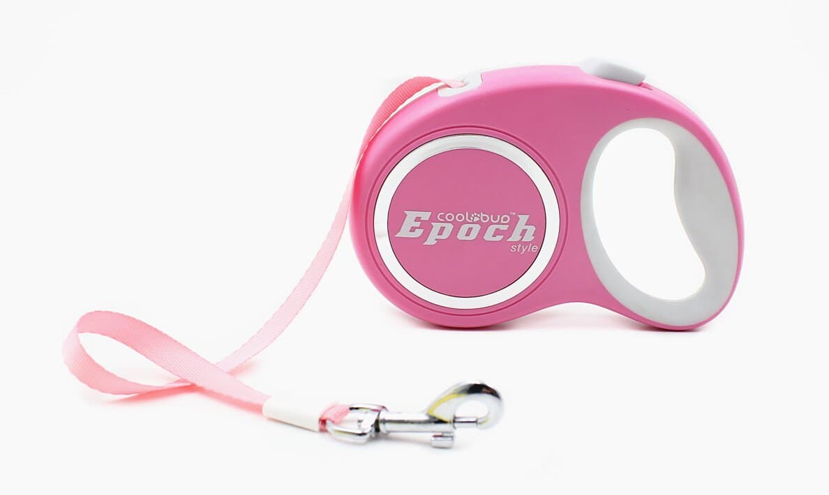 COLJOY Dog Leads Retractable Dog Lead Extends 16Ft Strong Secure & Safe Dog leash 5M for Small Medium Dogs up to 20KG Rose