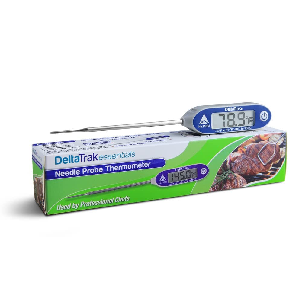 - DeltaTrakessentials 11063 FlashCheck Jumbo Display Auto-Cal Needle Probe Thermometer