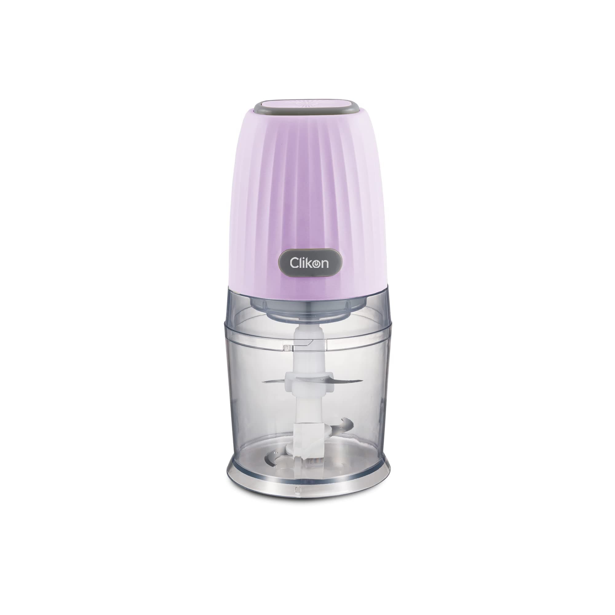 Clikon - 600 ml Electric Food Chopper, BPA-Free Plastic Bowl, Vegetables, Fruits & Nuts, Single Press Operation, Detachable SS Blades, 300 Watts - CK2641 (Lavender)