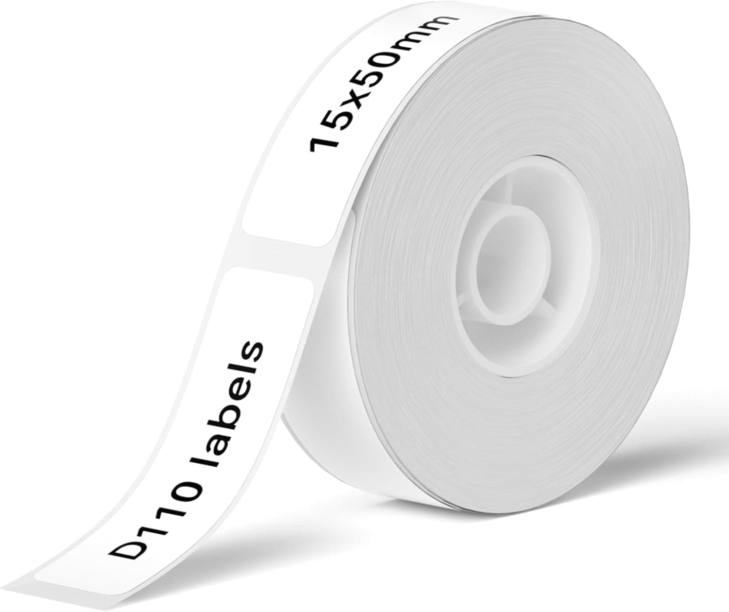 NIIMBOT Thermal Label Maker Paper 0.59" 1.96" White Stickers Waterproof Tear-Resistant Replacement for D11/D110 Label Printer Office&Home 125 Labels/Roll (15×50mm)