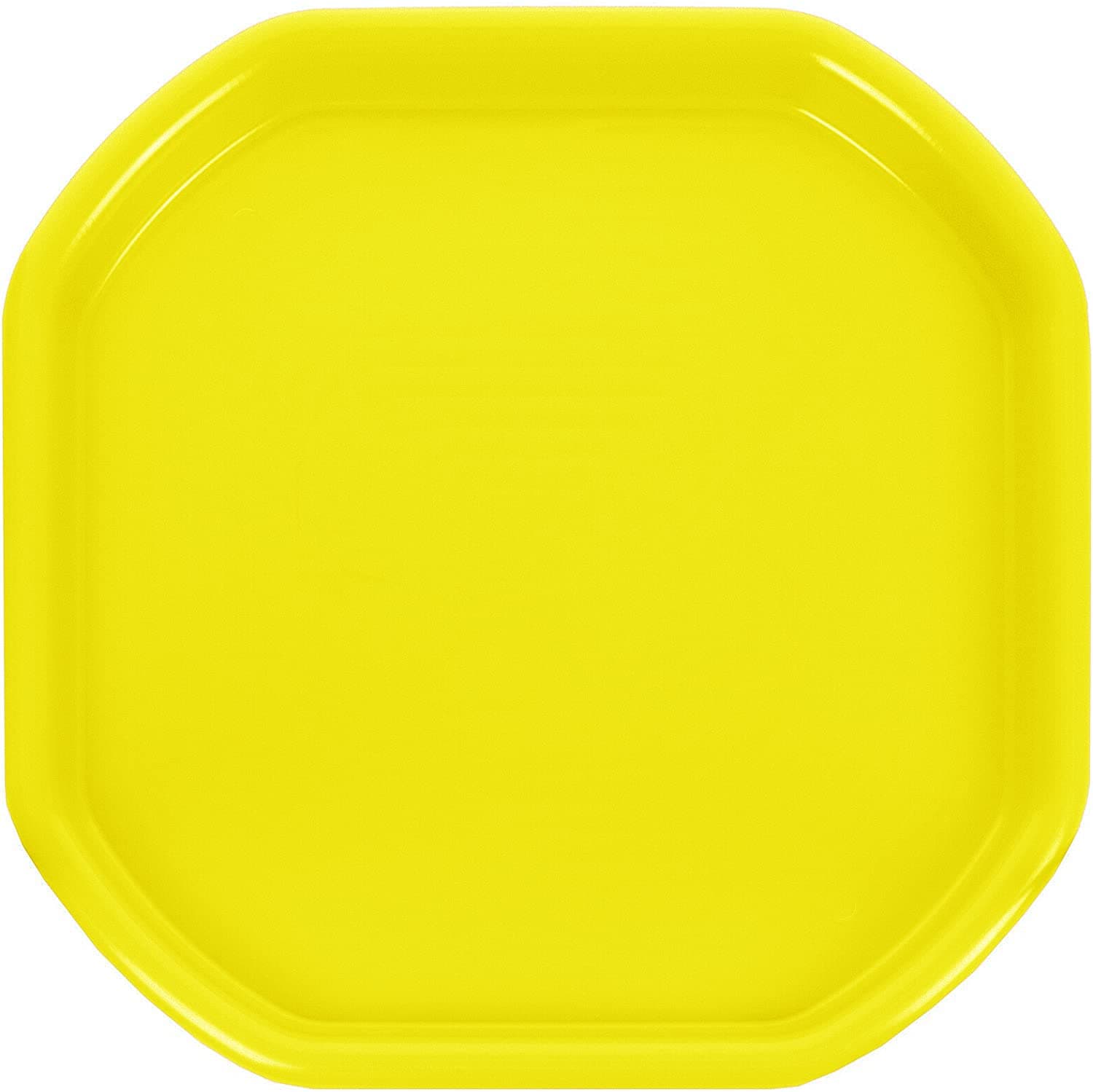 Plastic Small Mixing Tray Sand Pit Fun Play Tray 70CM X 70CM Tuff Toddlers Messy Play Tray Builder Cement Mortar & Sand Plastering (Yellow, 1 Qty)
