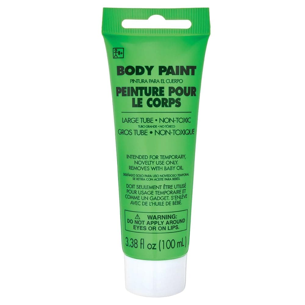 Green Body Paint for Halloween - 3.4 oz. (1 Pc.) - Vibrant & Easy-to-Apply Costume Makeup, Perfect for Props and Parties