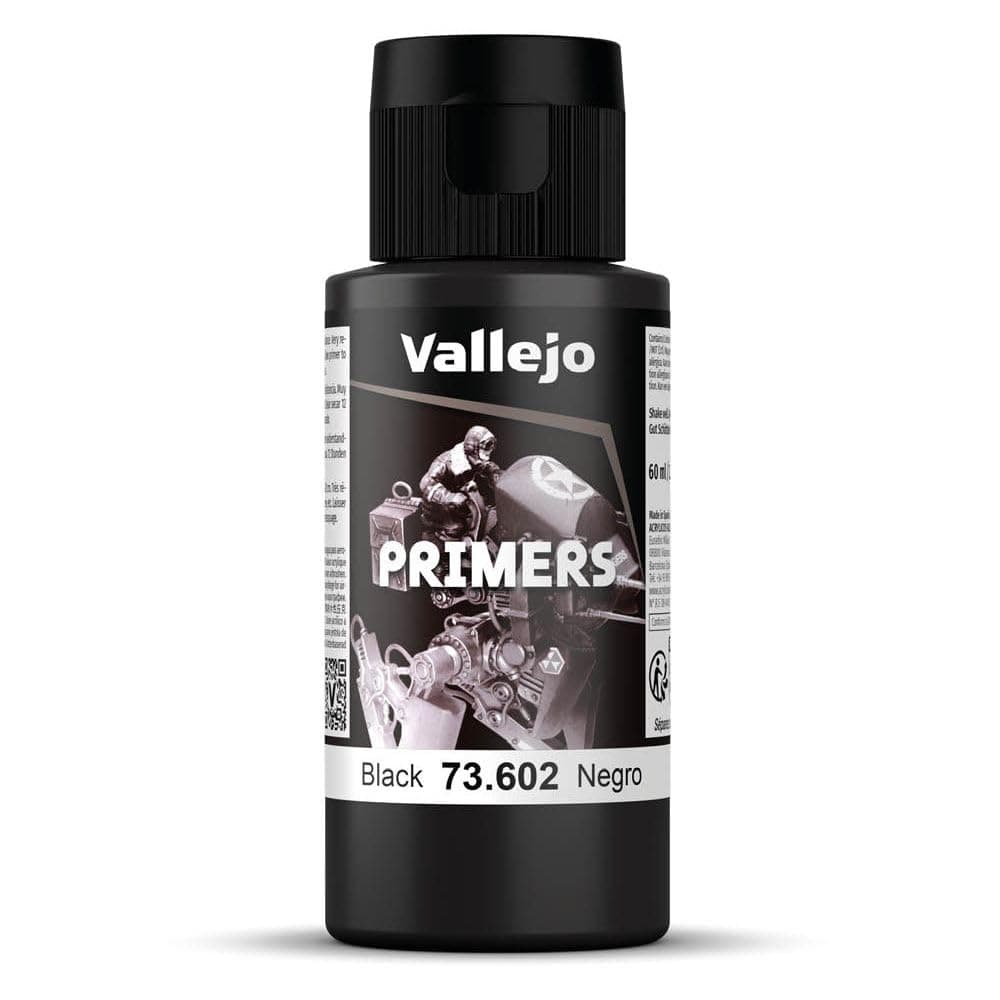 Surface Primer Color | Black Acrylic Primer 60 ml (2.02 fl.oz.) | Matte Finish and Fast Drying | Perfect for Airbrushing and Great Adhesion to Figurines and Scale Models