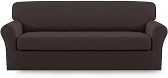 Easy-Going Stretch Sofa Slipcover,2-Piece Sofa Cover Furniture Protector Couch Micro Fiber Super Soft Sturdy with Elastic Bottom Pets,Kids,Children,Dog,Cat?Sofa?Chocolate?
