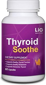 LIG Thyroid Soothe – Iodine-Free Formula for Overactive Thyroid – Immune Support - Heart & Digestive Health with Lemon Balm & Honeysuckle Flower - 60 Capsules