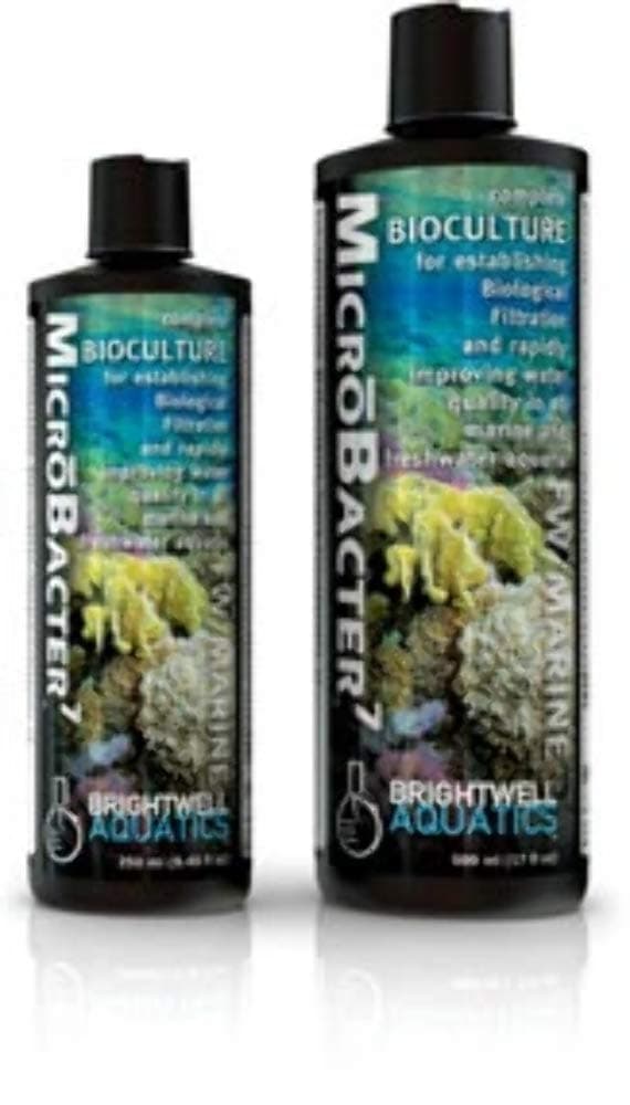 Brightwell Aquatics MicroBacter7 Complete Bioculture for Fish Tank or Aquarium - Populates Biological Filter Media for Saltwater and Freshwater Fish - Aquarium Water Treatments, 67.6 fl oz