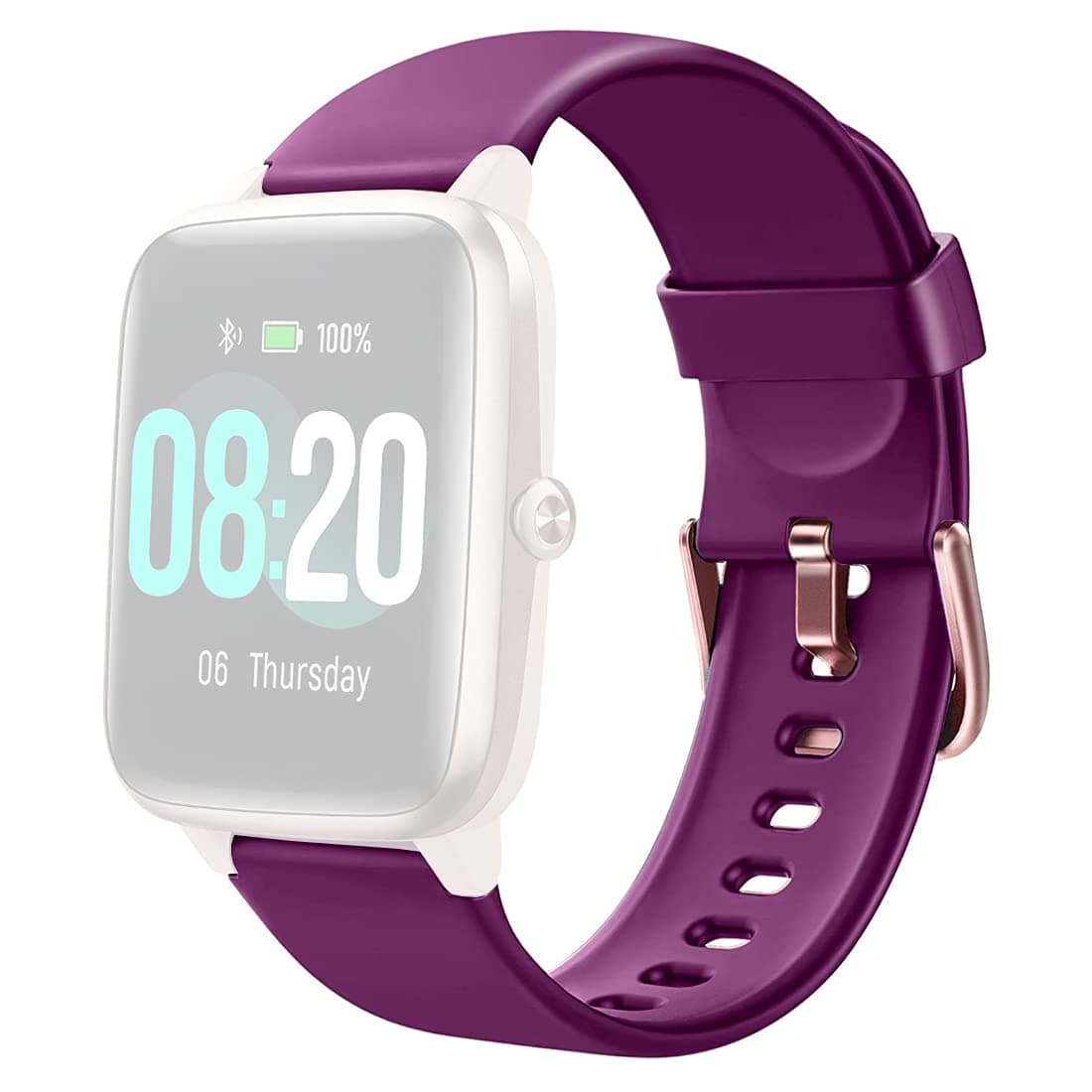 Smart Watch Strap Replacement (19mm) compatible with Blackview, Fitpolo, GRV, Letscom, Letsfit, Lifebee, Lintelek, Teminice, Tensky, Toobur, Umidigi, VeryFit, VeryFitPro, Willful, Yamay etc.