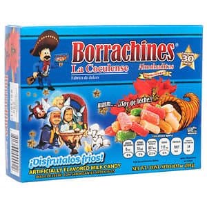 Authentic Sabores Imported Mexican Borrachines Almoaditas Deliciosas de Leche y Licor 30ct. With 1ct. Delicious Caramel Peanut