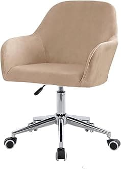 Velvet Office Chair Slipcover with Arms,Cover Chair for Vanity,Modern Office Computer Chair Protector,Stretch Wingback Dining Chair Cover Protector for Home Kitchen Living Room