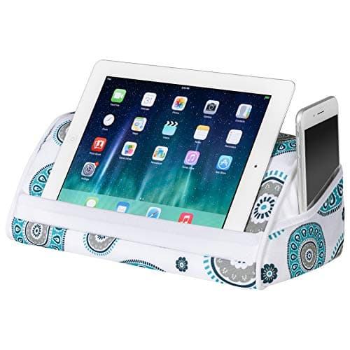 LapGear Designer Microbead Tablet Pillow Stand with Phone Pocket - Medallion - Fits Most Tablet Devices - Style No. 35525