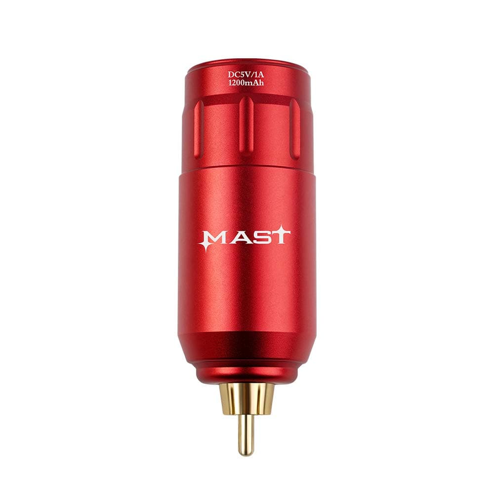 Mast Wireless Power Supply RCA Connector Available Tattoo Machine Pen Tattoo Power Supply (Red)