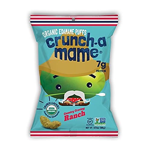 CRUNCHA MA ME, EDAMME, OG2, CNTRY CRV RNCH, Pack of 6, Size 3.5 OZ - No Artificial Ingredients Gluten Free Vegan 95%+ Organic