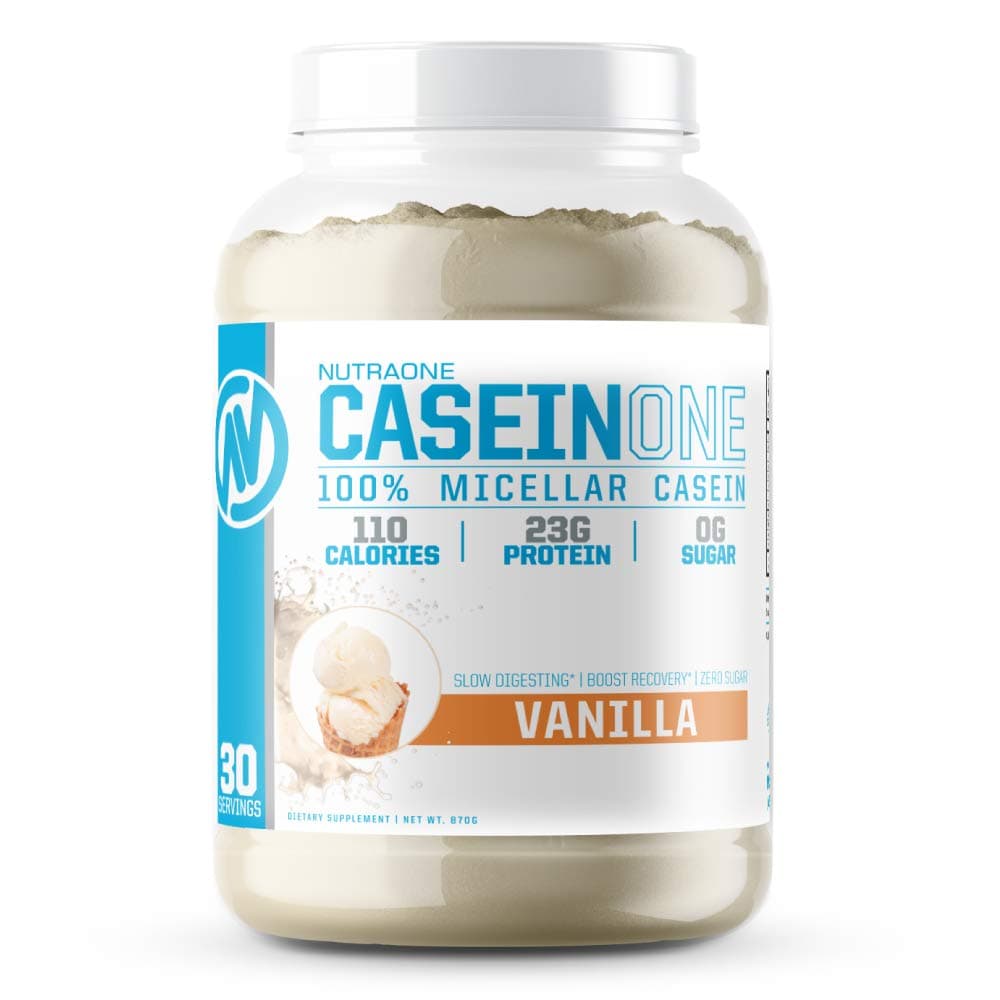 NutraOne CaseinOne Casein Protein Powder No Sugar 100% Casein Protein Powder (Vanilla – 1.91 lbs.)