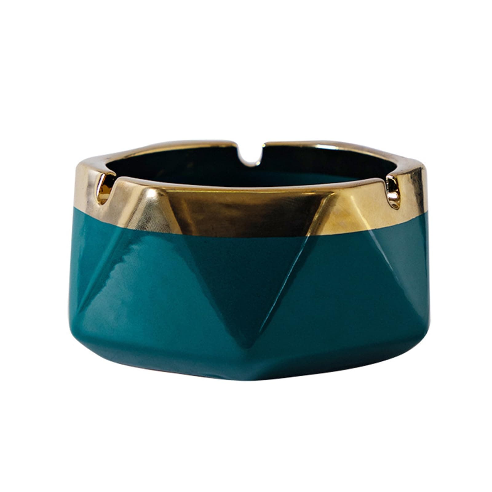 Lancher Ashtray Ceramic Ash Tray Cute Ash Holder 5 inch Ashtray Cigarette Ashtray Home Decorative Emerald Blackish Green