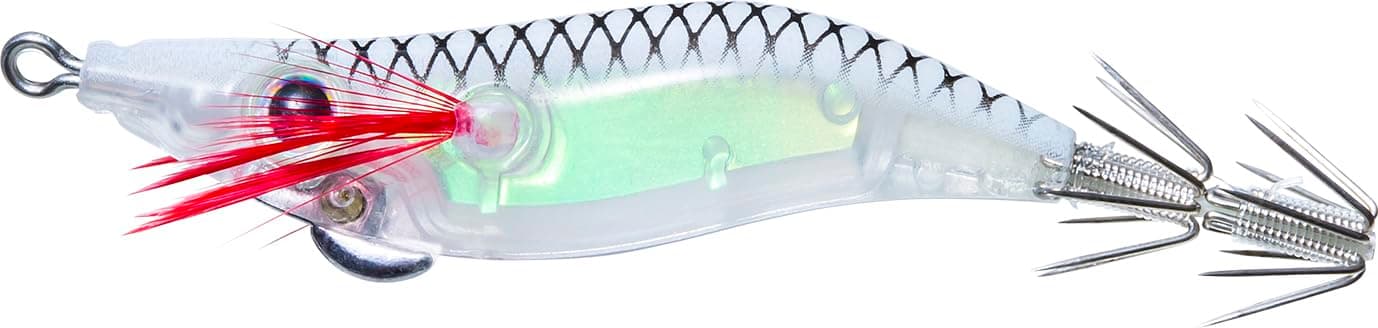 Mini Aurora Squid Jig, Floating, 2 Inch, 48mm, #1, Luminous White