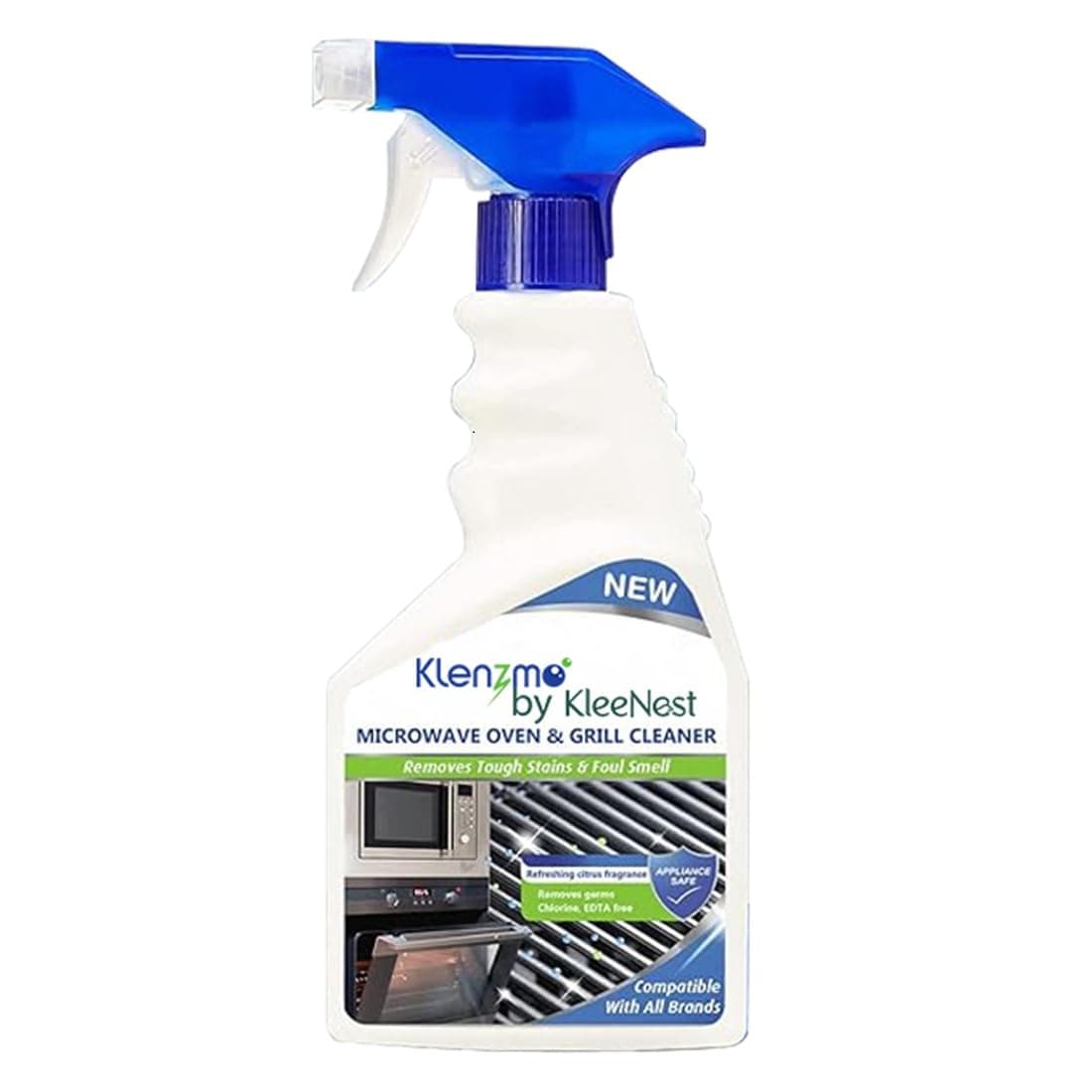 Klenzmo by Kleenest Microwave & Grill Cleaner Spray 450ml | Powerful Kitchen Cleaner for Microwave, OTG, Chimney, Grill, Gas Stove & Exhaust Fan | Easy Grease & Stain Removal