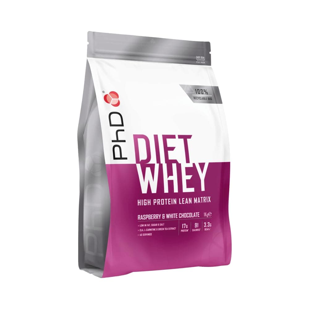 Diet Whey Protein With Added Cla, L-Carnitine & Green Tea 1 Kg FLavors (Raspberry & White Chocolate)