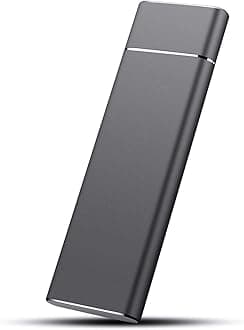 External Hard Drive 2TB, HDD Hard Drive - USB 3.1 Type C Portable 2000GB External Hard Drive Compatible with PC, Laptop and XS Windows (2TB-Black)