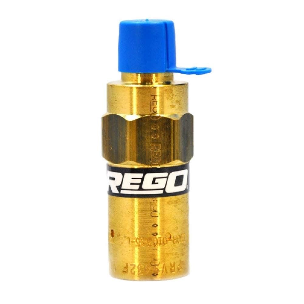 Rego 1/4" Relief Valve | Tamper Resistant | 100 PSI | Non-ASME | Primarily Designed for Vapor Line Safety in Gas and Cryogenic Systems | Brass Material | Oxygen Service per CGA G-4.1 | Long Life