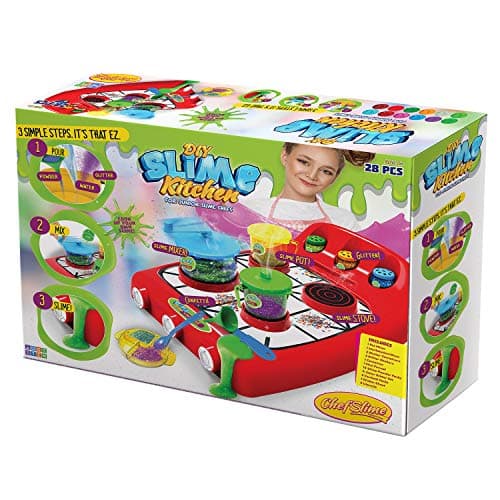 Slime Kitchen | Mega Slime Factory Kit | Everything Included to Create Your Own Slime | Super-Stretchy Multicolored | 28 pc | DIY Gift idea