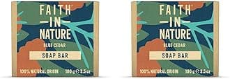 Faith In Nature Hand Made For Men Blue Cedar Soap 100g (Pack of 2)