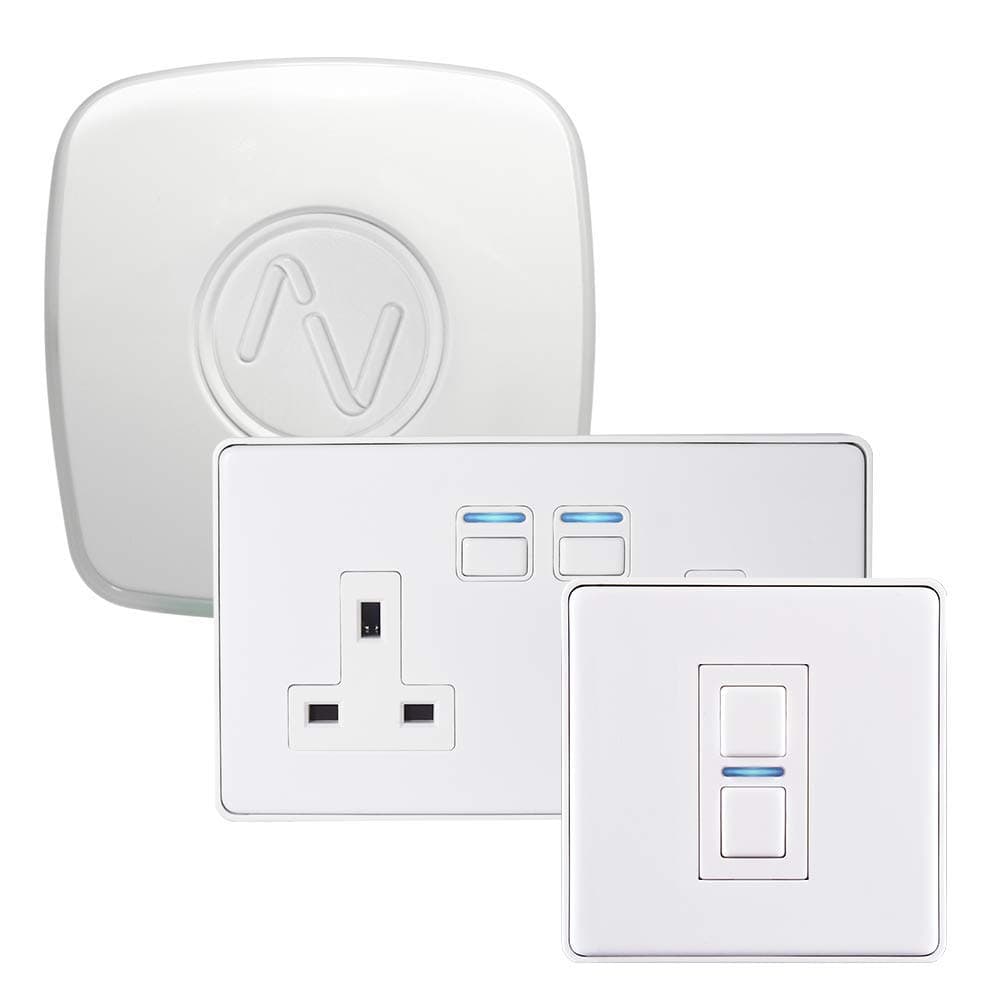 Lightwave L21422WH RF Generation 2 White Lighting & Power Starter Kit, 88.0 mm*30.0 mm*150.0 mm