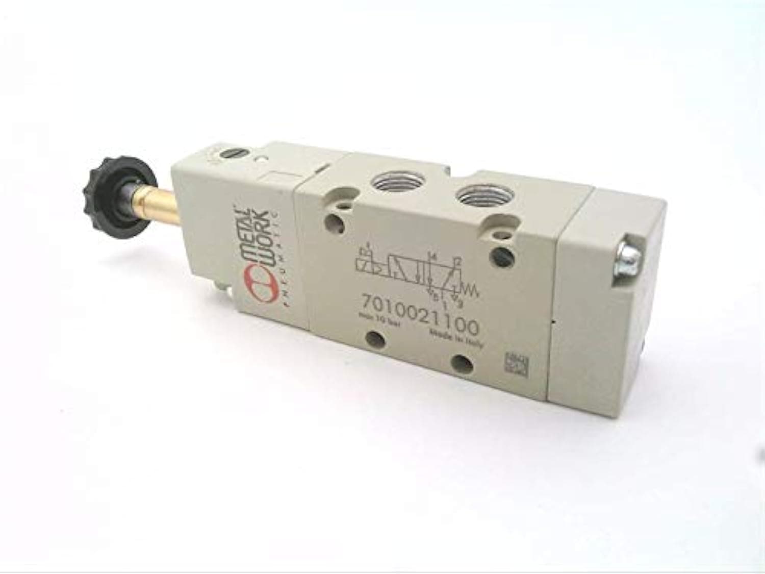 7010021100 2.5-10 BAR (MONOSTABLE/BISTABLE) 4-Way Pneumatic Valve, 1/8 INCH NPT Port, 3 Connections