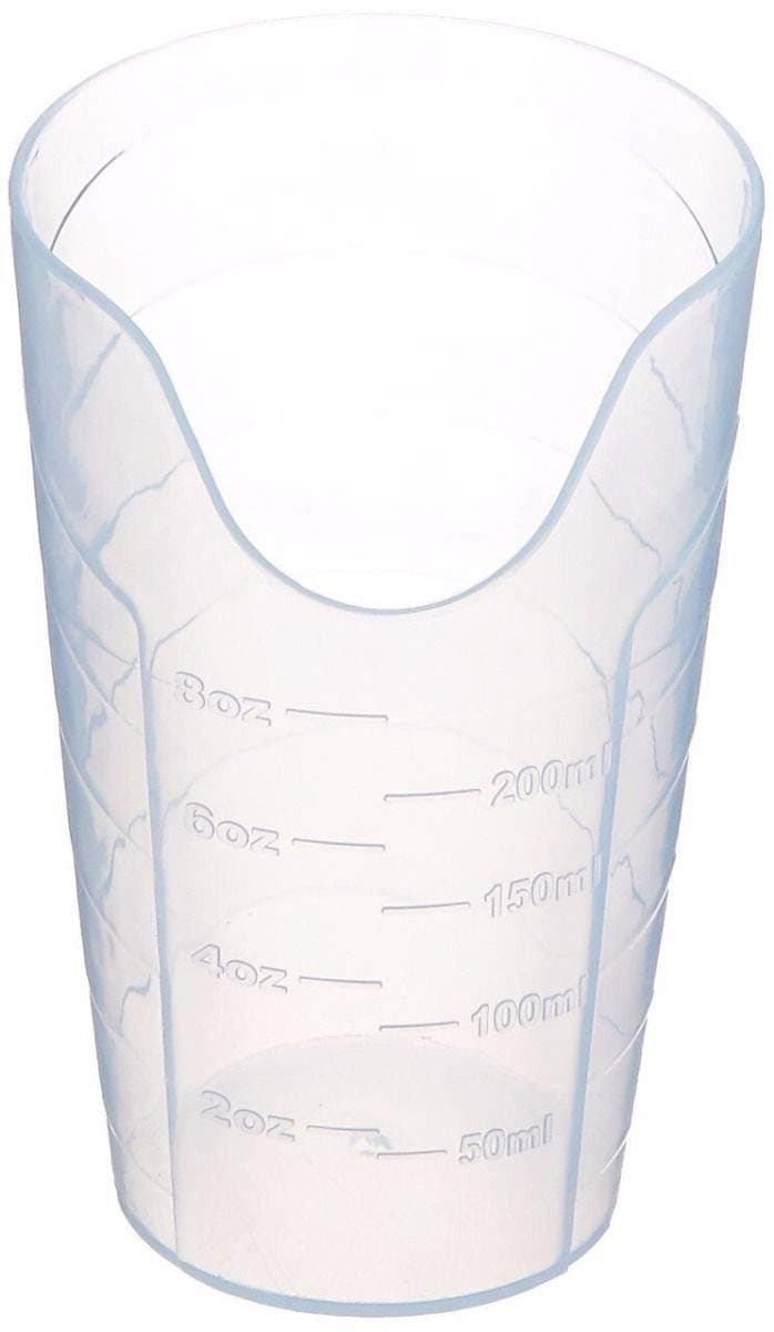 HomecraftNosey Cup, Cut Out Drinking Glass for Stable and Fixed Drinking Position, Functional Translucent Drink Cups for Medical Patients, 8 Ounces