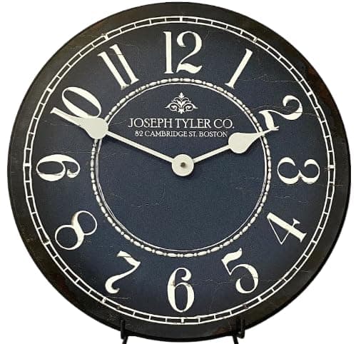 Blue & White Wall Clock | Ultra Quiet Quartz Mechanism | Hand Made in USA Beautiful Crisp Lasting Color | Comes in 8 Sizes | 18-Inch