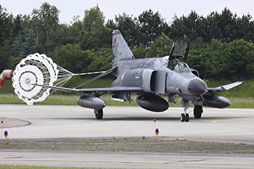 Turkish F-4E Phantom with Israeli built Elta ECM pod during the bi-annual ELITE exercise at Lechfeld Airfield Germany Poster Print (34 x 22)